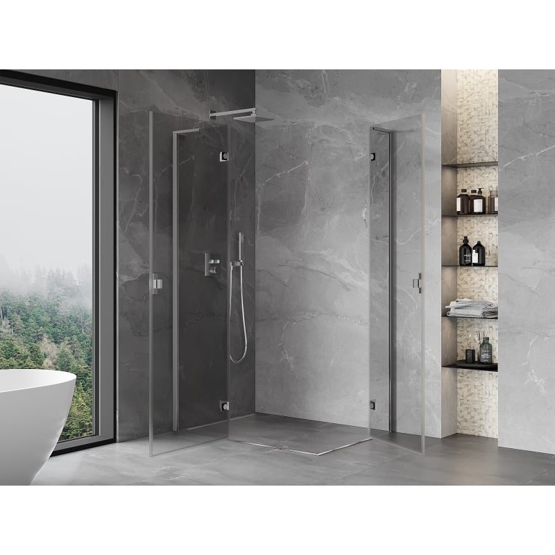 Mexen Mist-H L Duo dušinurk, vasak, 110 x 100 cm, läbipaistev, kroom - 8A5L-110L-100P-01-00
