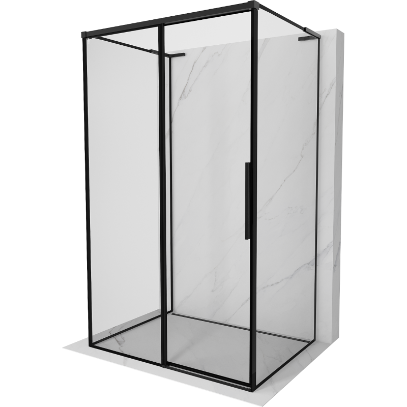 Mexen Rox-3S L kabina prysznicowa 3-ścienna rozsuwana lewa 120 x 80 cm, czarna ramka, czarna - 8C2L-120-080-70-70-3S-L