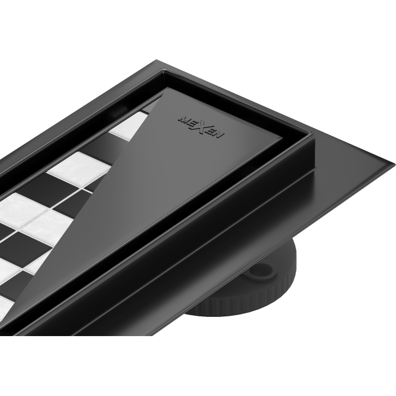 Mexen Flat 360° M13 rotatable linear drain 2-in-1 80 cm, black - 1710080-40