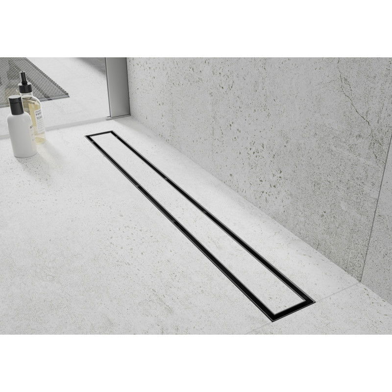 Mexen Flat 360° M13 desagüe lineal giratorio 2 en 1 80 cm, negro - 1710080-40