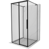 Mexen Rox-3S L 3-Wall Sliding Shower Enclosure Left 100 x 100 cm, Black Frame, Black - 8C2L-100-100-70-70-3S-L