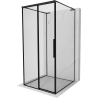 Mexen Rox-3S L 3-seinaline vasakule avatav dušinurk 110 x 110 cm, must raam, must - 8C2L-110-110-70-70-3S-L