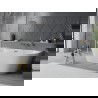 Mexen Oval Slim vrijstaande wandbad 170 x 80 cm, wit, chroom overloop - 52661708000-01
