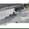 Mexen Oval Slim freistehende Wandbadewanne 170 x 80 cm, weiß, Überlauf Chrom - 52661708000-01