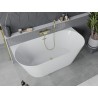 Mexen Oval Slim wanna wolnostojąca przyścienna 170 x 80 cm, biała, przelew złoty szczotkowany - 52661708000-55
