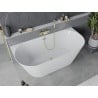 Mexen Oval Slim freestanding back-to-wall bathtub 170 x 80 cm, white, gold overflow - 52661708000-50