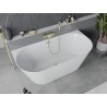 Mexen Oval Slim vaba seisev seinaga vann 170 x 80 cm, valge, kuldne ülevool - 52661708000-50