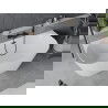 Mexen Ovaal Slim vrijstaande halfvrijstaande badkuip 170 x 80 cm, wit, zwarte overloop - 52661708000-70