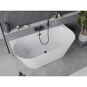 Mexen Oval Slim vaba paigaldatav vann seinapealne 170 x 80 cm, valge, must ülevool - 52661708000-70