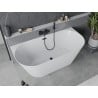 Mexen Oval Slim wanna wolnostojąca przyścienna 170 x 80 cm, biała, przelew czarny - 52661708000-70