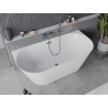 Mexen Oval Slim samostojeća kada uz zid 170 x 80 cm, bijela, preljev gun gray brušeni - 52661708000-66
