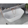 Mexen Oval Slim brīvi stāvoša pie sienas izvietojama vanna 170 x 80 cm, balta, birste bronzas notīrīta - 52661708000-65