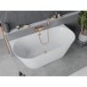 Mexen Oval Slim samostojeća uz zidna kada 170 x 80 cm, bijela, preljev ružičasto zlato - 52661708000-60