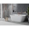Mexen Oval Slim vabas seisev vann seinale kinnitatav 170 x 80 cm, valge, ülevool roosa kuld - 52661708000-60