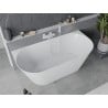 Mexen Oval Slim freestanding wall-adjacent bathtub 170 x 80 cm, white, white overflow - 52661708000-20