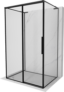 Mexen Rox-3S L cabine de douche à 3 parois coulissante gauche 155 x 120 cm, cadre noir, noir - 8C2L-155-120-70-70-3S-L