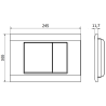 Mexen Fenix 01 spoelknop, mat chroom - 600102