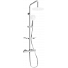 Mexen KT67 ensemble de douche en saillie avec pommeau de douche et mitigeur thermostatique, chromé/blanc - 771506793-00