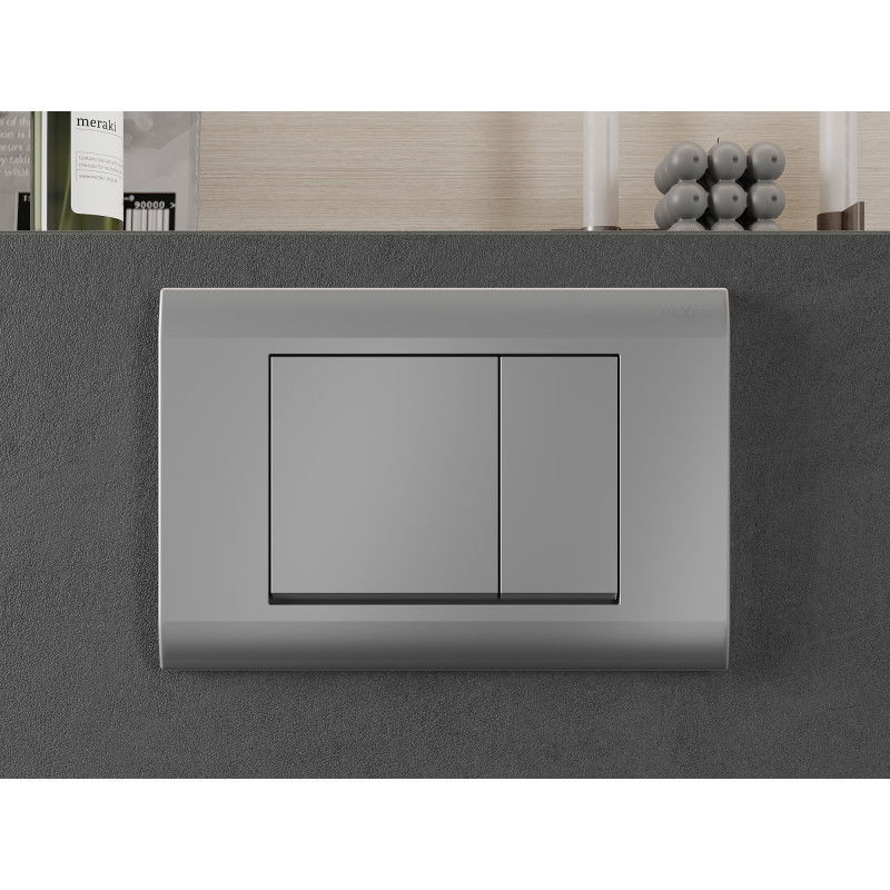 Mexen Fenix 01 doorspoelknop, mat chroom - 600102