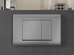 Mexen Fenix 01 doorspoelknop, mat chroom - 600102