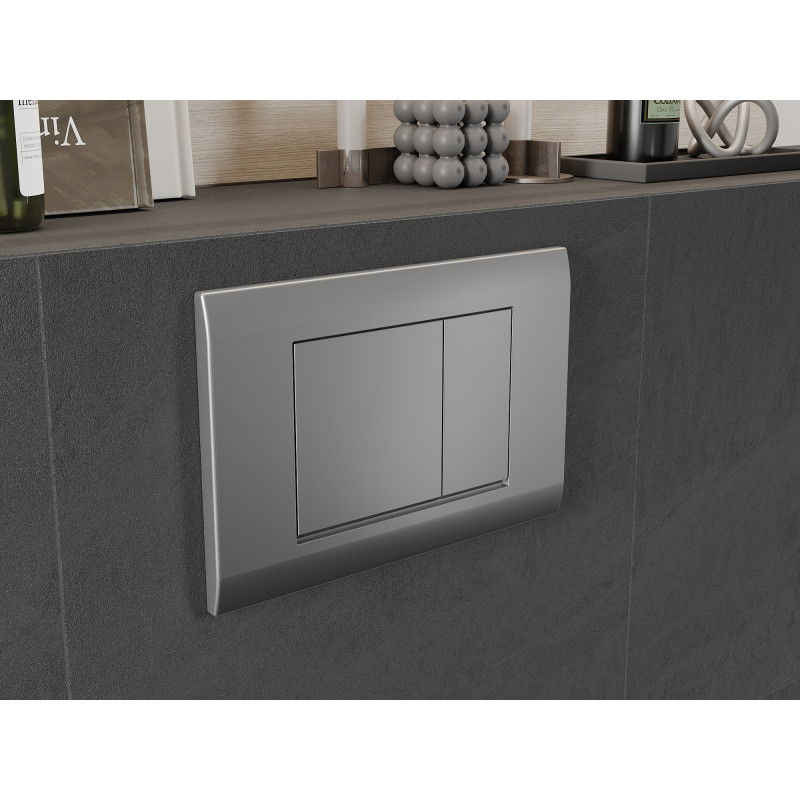 Mexen Fenix 01 doorspoelknop, mat chroom - 600102