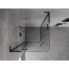 Mexen Mist-H L Duo Duschkabine, schwenkbar 90 x 90 cm, transparent, schwarz - 8A5L-090L-090P-70-00