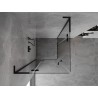 Mexen Mist-H L Duo nagibna pršna kabina 100 x 100 cm, prosojna, črna - 8A5L-100L-100P-70-00