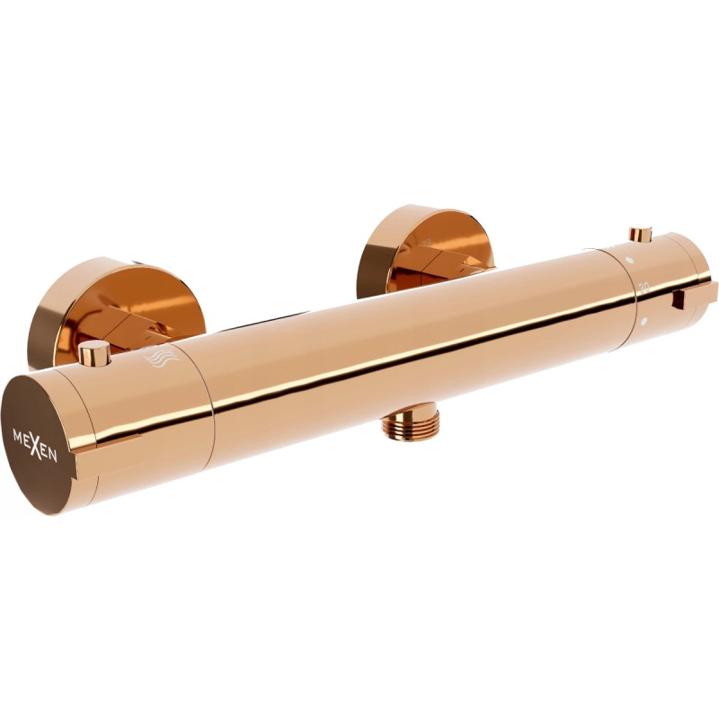 Mexen Kai thermostatic shower faucet, rose gold - 77100-60