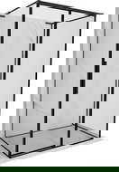 Mexen Rox-3S L 3-väggars skjutbar duschkabin höger 140 x 70 cm, svart ram, svart - 8C2L-140-070-70-70-3S-P
