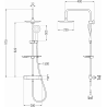 Mexen KT67 Aufputz-Duschset mit Regenduschkopf und Thermostatarmatur, schwarz - 771506793-70