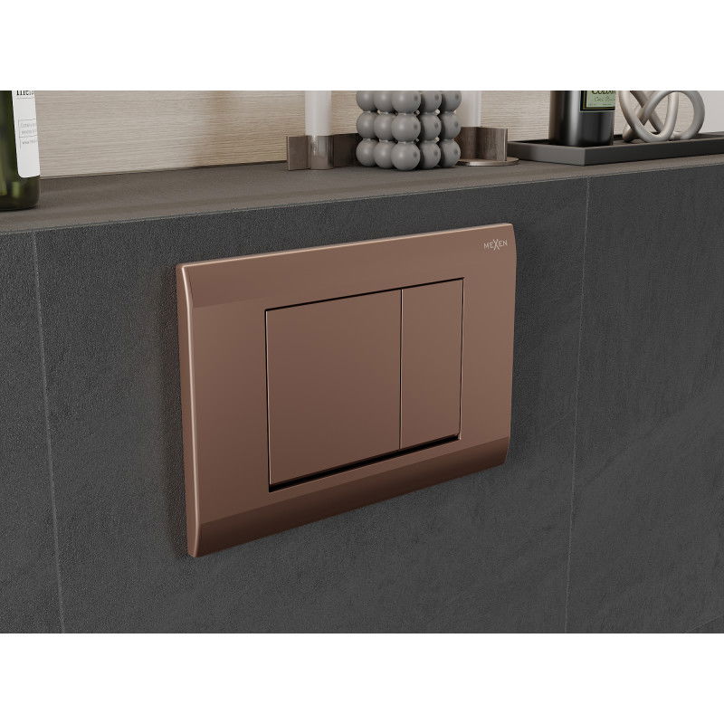 Mexen Fenix 01 pulsante di scarico, oro rosa - 600105