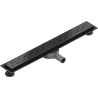 Mexen Flat 360° M12 50 cm Rotating Linear Drain, Black - 1721050-40
