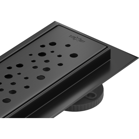 Mexen Flat 360° M12 roterbar linjär avlopp 60 cm, svart - 1721060-40