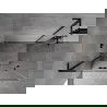 Cabine de douche pivotante Mexen Mist-H L Duo 120 x 100 cm, transparente, noire - 8A5L-120L-100P-70-00