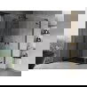 Cabine de douche pivotante Mexen Mist-H L Duo 120 x 100 cm, transparente, noire - 8A5L-120L-100P-70-00