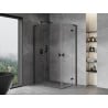 Mexen Mist-H L Duo Duschkabine schwenkbar 120 x 100 cm, transparent, schwarz - 8A5L-120L-100P-70-00