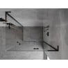 Mexen Mist-H L Duo hinged shower enclosure 90 x 120 cm, transparent, black - 8A5L-090L-120P-70-00