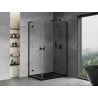 Mexen Mist-H L Duo hinged shower enclosure 90 x 120 cm, transparent, black - 8A5L-090L-120P-70-00