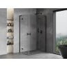 Mexen Mist-H L Duo hinged shower enclosure 90 x 120 cm, transparent, black - 8A5L-090L-120P-70-00