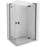 Mexen Mist-H L Duo cabine de douche pivotante 90 x 120 cm, transparent, noir - 8A5L-090L-120P-70-00
