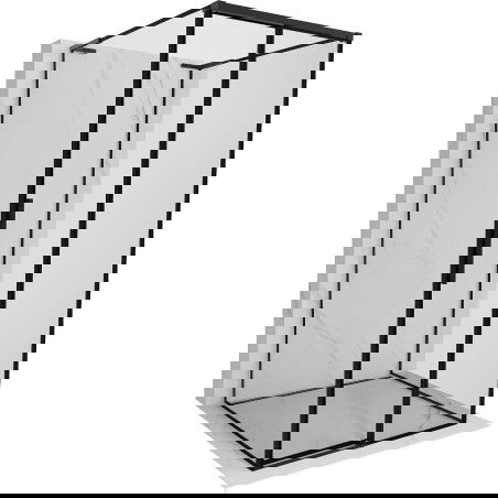 Mexen Rox-3S L 3-väggars duschkabin skjutbar höger 90 x 90 cm, svart ram, svart - 8C2L-090-090-70-70-3S-P