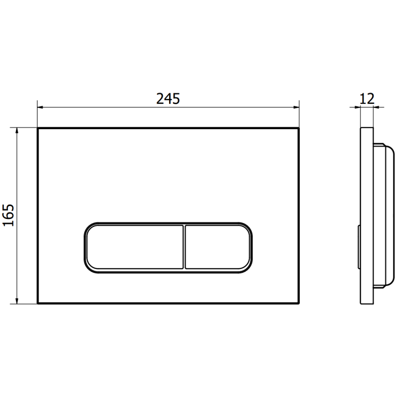 Mexen Fenix 02 flush button, matte chrome - 600202