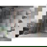 Mexen Mist-H L Duo Duschkabine, aufklappbar, 90 x 90 cm, transparent, gebürstetes Kupfer - 8A5L-090L-090P-65-00