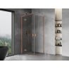 Mexen Mist-H L Duo Duschkabine schwenkbar 95 x 95 cm, transparent, gebürstetes Kupfer - 8A5L-095L-095P-65-00