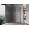 Mexen Mist-H L Duo Duschkabine schwingbar 85 x 75 cm, transparent, gebürstetes Kupfer - 8A5L-085L-075P-65-00