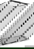 Mexen Rox-3S L Cabine de duche de 3 lados deslizante direita 150 x 95 cm, estrutura preta, preta - 8C2L-150-095-70-70-3S-P