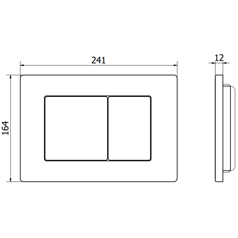Mexen Fenix 03 botão de descarga, cromo brilhante - 600311