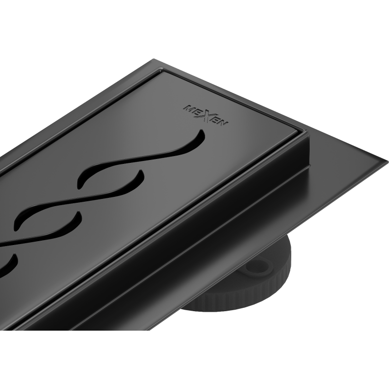 Mexen Flat 360° M18 100 cm Rotating Linear Drain, Black - 1723100-40