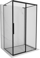 Mexen Rox-3S L cabine de douche 3-parois coulissante droite 135 x 100 cm, cadre noir, noir - 8C2L-135-100-70-70-3S-P