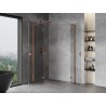 Mexen Mist-H L Duo tuš kabina na preklop lijeva 90 x 85 cm, prozirna, brušena mjed - 8A5L-090L-085P-65-00